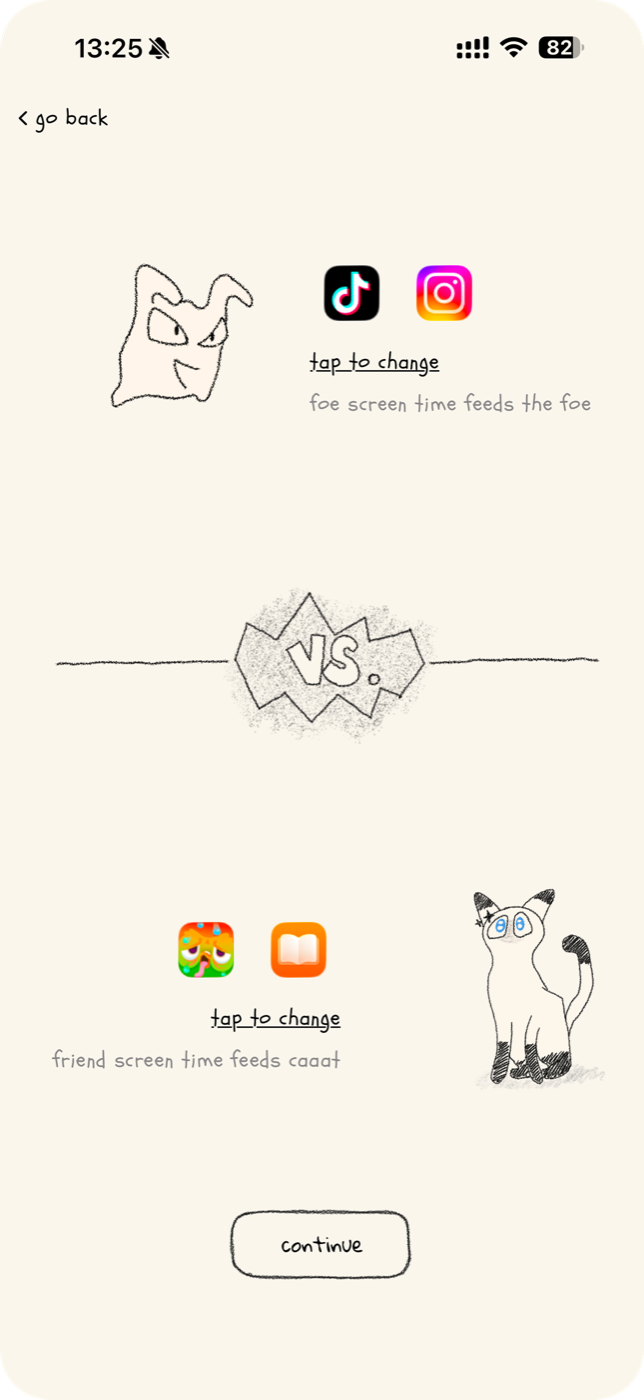 Choosing a foe and a friend app